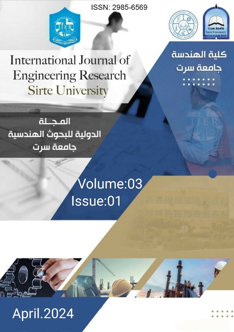 					View Vol. 3 No. 1 (2024): International Journal of Engineering Research, Sirte University, Faculty of Engineering.
				