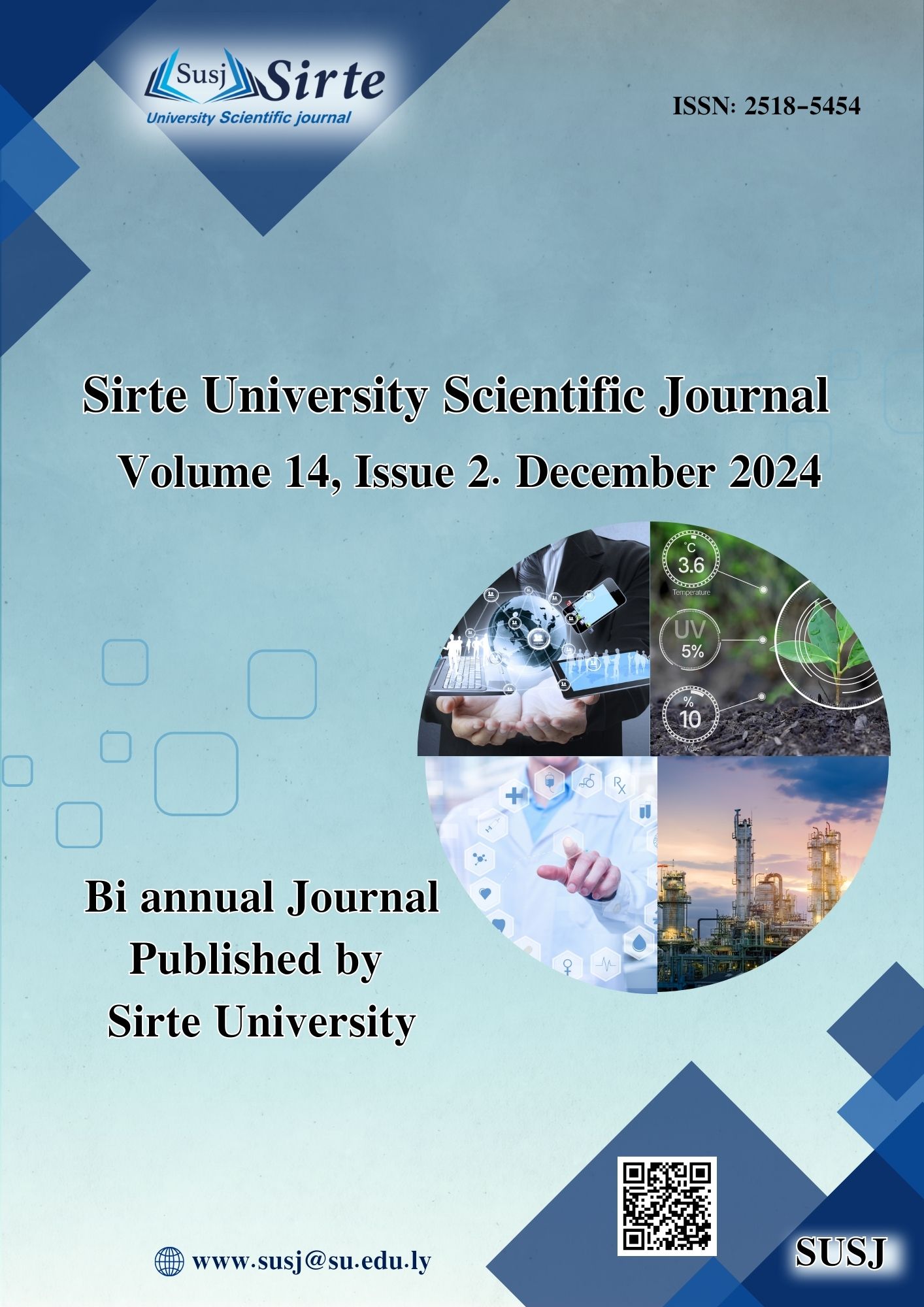 					View Vol. 14 No. 2 (2024): Sirte University Scientific Journal (SUSJ)
				