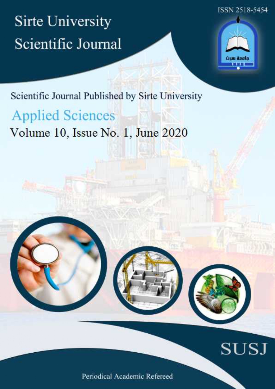 					View Vol. 10 No. 1 (2020): Sirte University Scientific Journal (SUSJ)
				