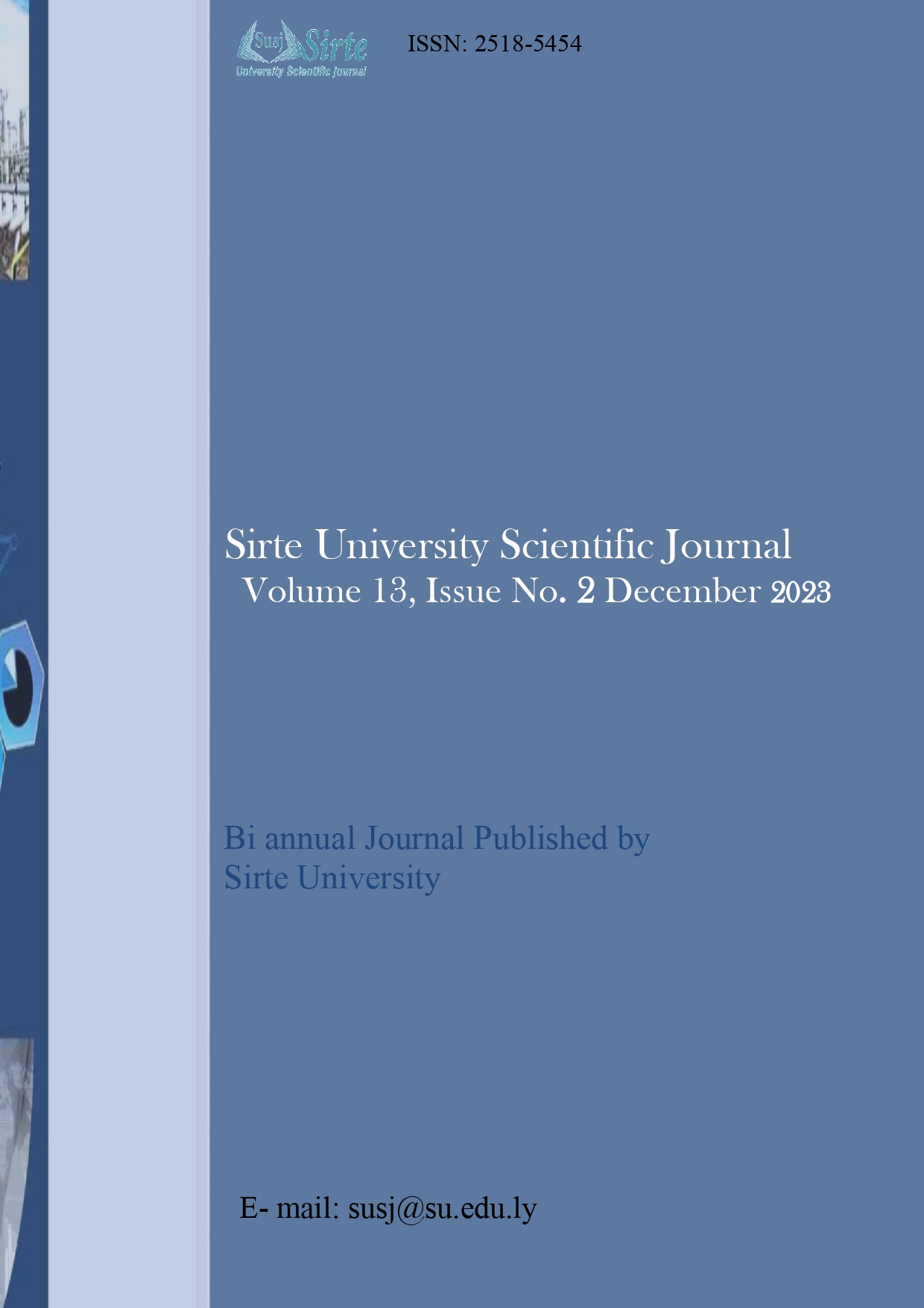 					View Vol. 13 No. 2 (2023): Sirte University Scientific Journal (SUSJ)
				